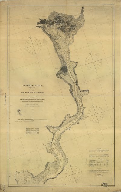 Rio Potomac (em quatro folhas): Folha nº 4, de Indian Head a Georgetown de A. D. United States Coast Survey; Bache