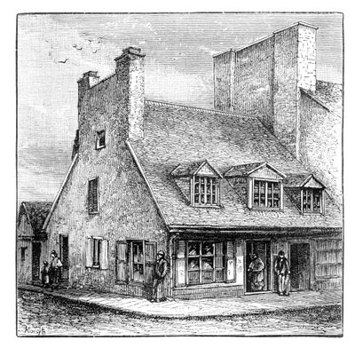 Antiga casa francesa, Quebec, Canadá, 1900 de A. Forsyth