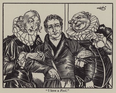 Ilustração de The Essays of Elia de Charles Lamb (litho) de A. Garth Jones