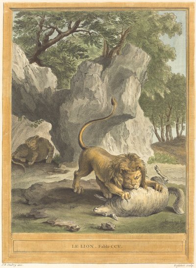 Le lion (O Leão) de A. J. de Fehrt after Jean Baptiste Oudry