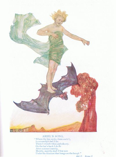 Música de Ariel (The Tempest), de Tales from Shakespeare pub. por Ward Lock & Co Ltd de A. Jackson
