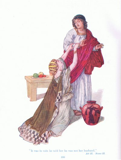 Foi em vão que ele lhe disse que era seu marido (a Comédia dos Erros), de Tales from Shakespeare pub. por Ward Lock & Co Ltd de A. Jackson