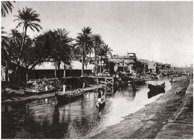 Ashar Creek que conduz ao Shatt al-Arab, Basra, Iraque, 1925. de A. Kerim