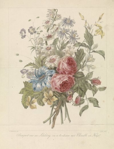 Bouquet, Modelo para bordar de A. Lutz
