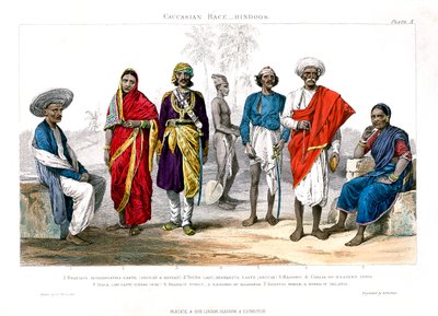 Raça caucasiana, Hindus, 1800-1900. de A. Portier