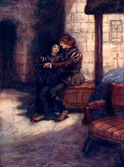 Os dias pareciam muito longos e tristes para os dois garotinhos, c1483, 1905. de A. S. Forrest