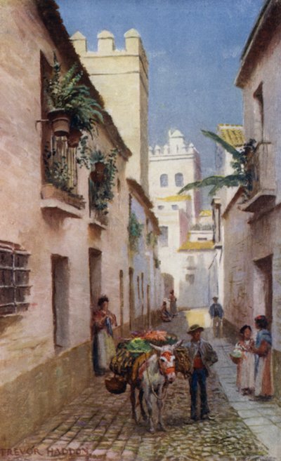 Sevilha, Rua A (cor litho) de A. Trevor Haddon
