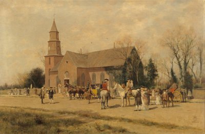 Old Bruton Church, Williamsburg, Virgínia, no Tempo de Lord Dunmore, 1893. de A. Wordsworth Thompson