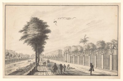O Post Rijswijk visto de Noordwijk Rijswijk (título no objeto) de A. de Nelly (attributed to)