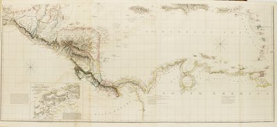 Carta das Índias Ocidentais e dos domínios espanhóis na América do Norte de Aaron Arrowsmith