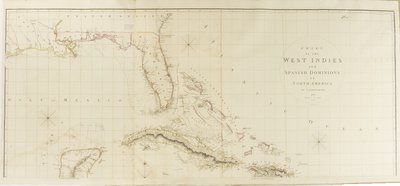 Carta das Índias Ocidentais e dos domínios espanhóis na América do Norte de Aaron Arrowsmith
