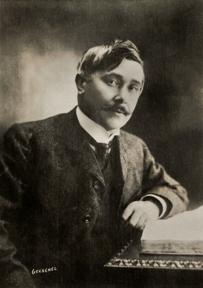 Retrato do escritor belga Maurice Maeterlink (foto) de Aaron Gerschel