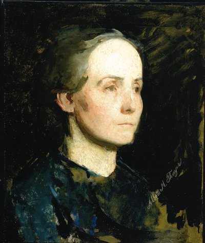 Retrato de uma mulher (Miss Gertrude Bloede) de Abbott Handerson Thayer