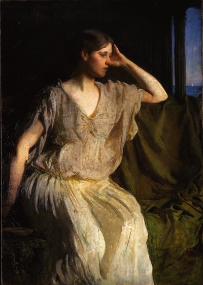 Mulher, grecian, vestido, c.1894 de Abbott Handerson Thayer