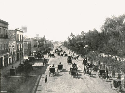 Avenida Juarez, Cidade do México, México, 1895. de Abel Briquet