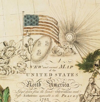 Primeiro mapa nacional da América, 1784 de Abel Buell