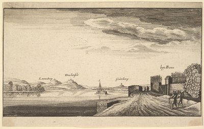 O Reno perto de Bonn, cópia, 1625-77. de Abraham Aubri