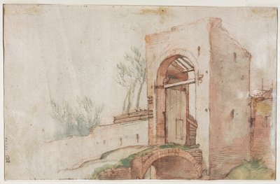 Bridge and Gate verso, c. 1600 de Abraham Bloemaert