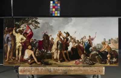 Cena de Coroação (óleo sobre madeira) de Abraham Bloemaert