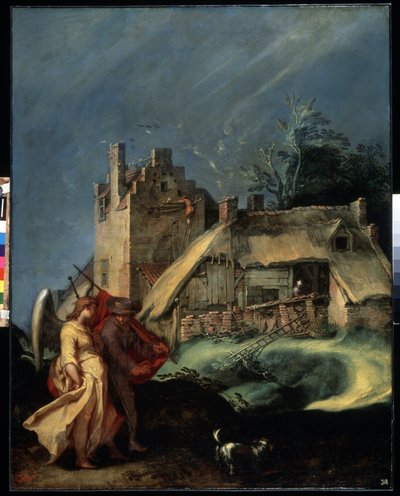 "Paisagem com Tobias e o Anjo" (Landscape with Tobias and the Angel) Pintura de Abraham Bloemaert (1566-1651) 1610-1615 Dim. 139x107,5 cm Museu Hermitage, São Petersburgo (São Petersburgo) de Abraham Bloemaert