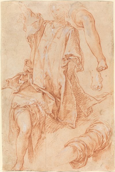 Estudos de Pernas e Cortinas [reto] de Abraham Bloemaert