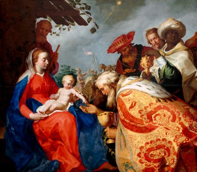 A Adoração dos Magos, 1624 de Abraham Bloemaert