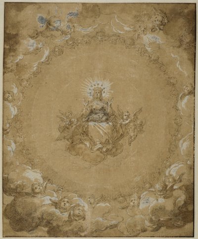 A Virgem em glória de Abraham Bloemaert