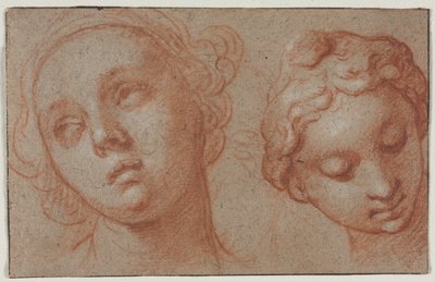 Duas cabeças femininas, primeira metade do século XVII. de Abraham Bloemaert