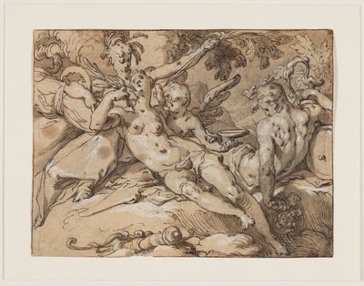 Vênus e Baco (Sem Ceres e Baco, Vênus congelaria) de Abraham Bloemaert