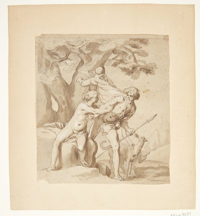 Vênus e Adônis de Abraham Bloemaert
