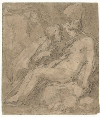 Vertumnus e Pomona (?) de Abraham Bloemaert