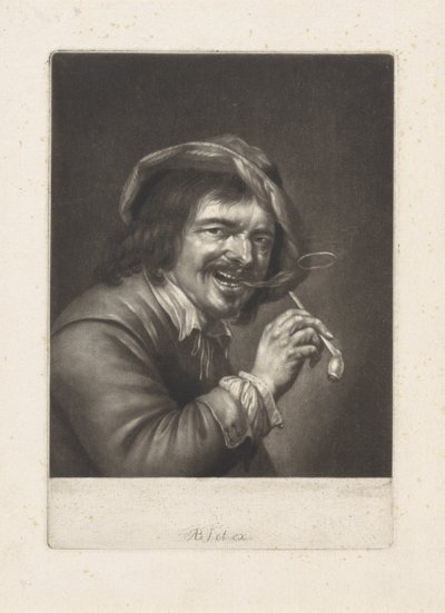 Homem com um cachimbo (O cheiro) Os cinco sentidos (título da série) de Abraham Bloteling