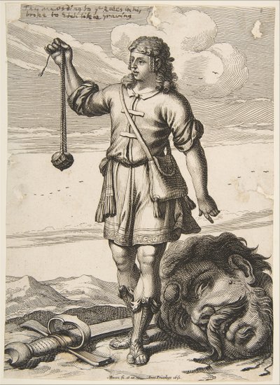 David com a cabeça de Golias, 1651. de Abraham Bosse