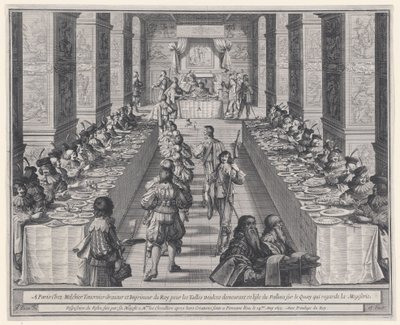 Disposição do banquete, de «A Ordem do Espírito Santo» de Abraham Bosse