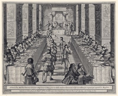 Arranjo da festa, da Ordem do Espírito Santo, pub. 1634 de Abraham Bosse