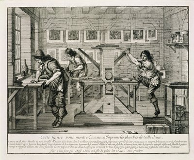 Imprensa francesa, 1642 de Abraham Bosse