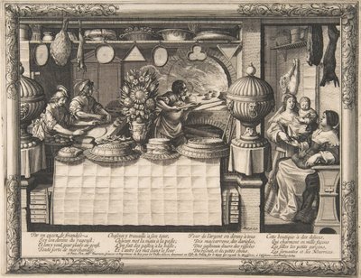 O confeiteiro, 1632-35. de Abraham Bosse