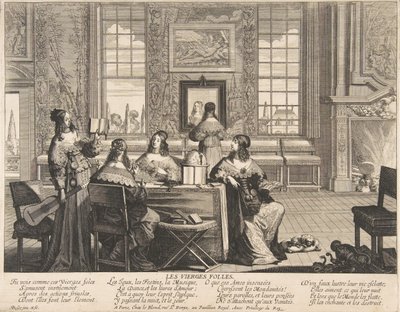 The Foolish Virgins Conversing, ca. 1635 de Abraham Bosse