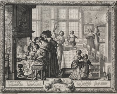 As quatro estações: inverno, 1635. de Abraham Bosse