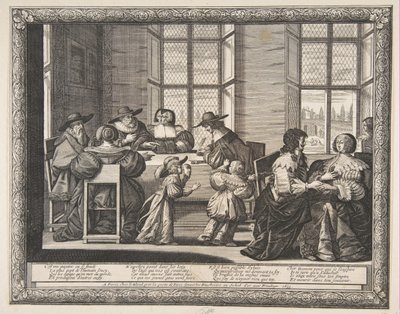 O contrato de casamento, 1633. de Abraham Bosse