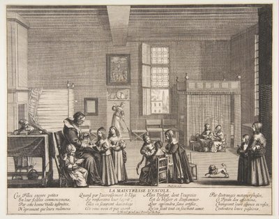 A Senhora da Escola, ca. 1638 de Abraham Bosse