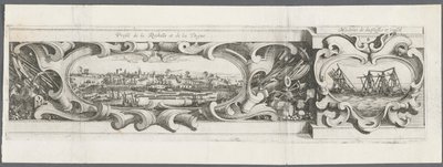 O cerco de La Rochelle: Ilustração 16, 1628-1630. de Abraham Bosse