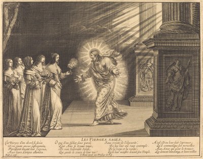As virgens sábias carregando suas lâmpadas de Abraham Bosse