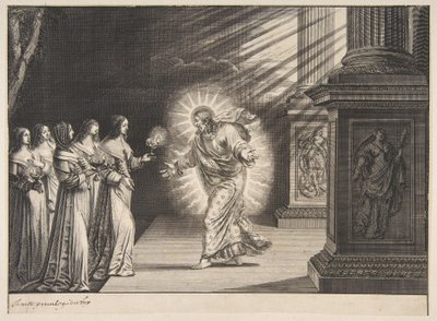 As virgens prudentes perante Cristo de Abraham Bosse