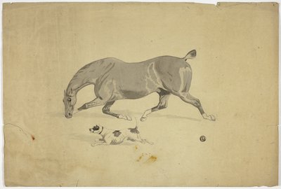 Corrida de cavalos e cães de Abraham Cooper