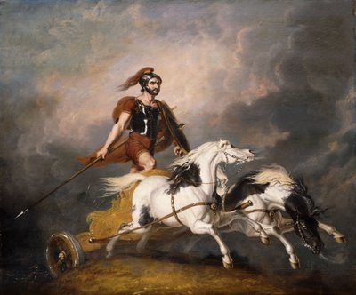O carro de Cuthullin: "O carro da guerra continua como a chama da morte, 1815 de Abraham Cooper