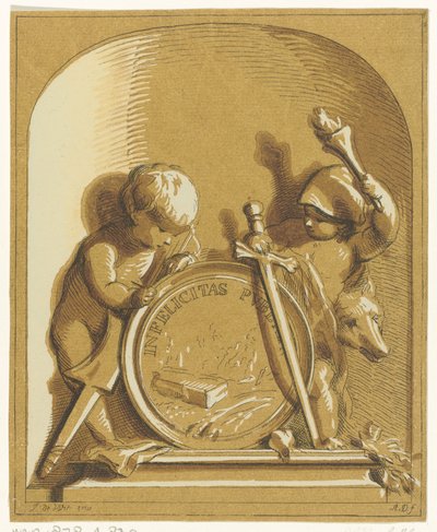 Alegoria com dois putti de Abraham Delfos