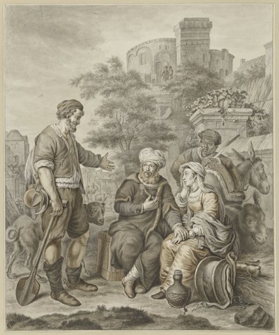 O Levita e a sua concubina em Gibeah de Abraham Delfos