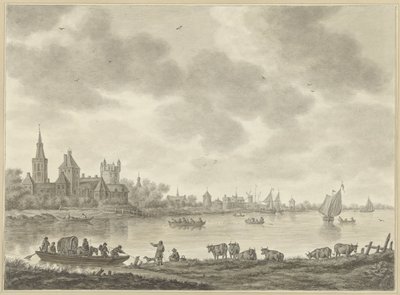 Paisagem fluvial com nascente de Abraham Delfos