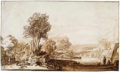 Uma entrada para o castelo, século XVII. de Abraham Furnerius